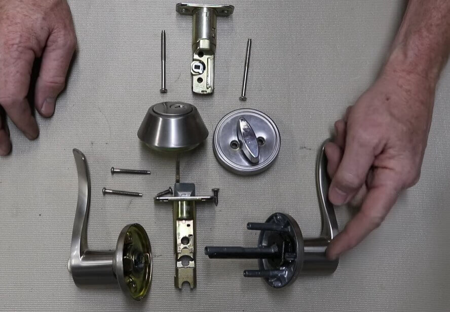 Gather Components of a lever door handle