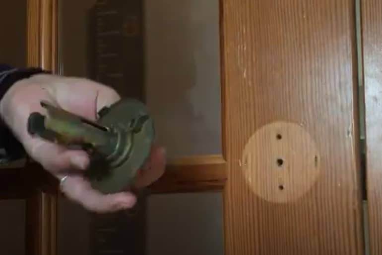 Removing The Door Handle From The Door